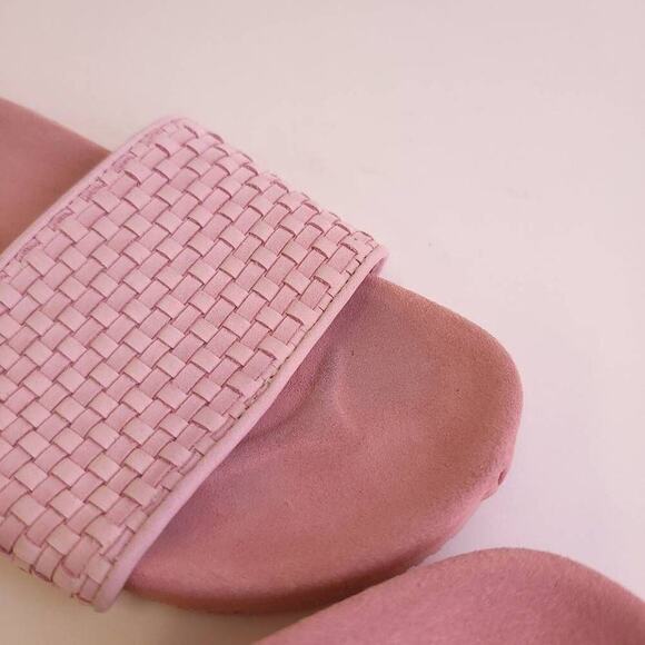 J Slides NYC Pink Slide Sandal Size 6 Leather Women's Summer - Picture 5 of 12